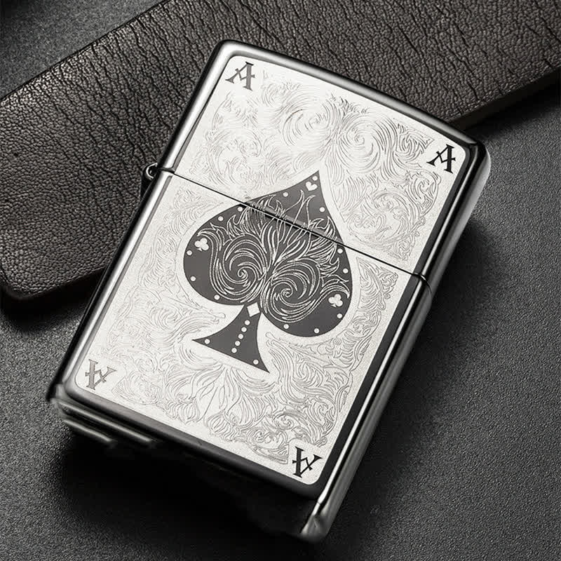 Briquet à huile rechargeable Ace of Spades Black Ice