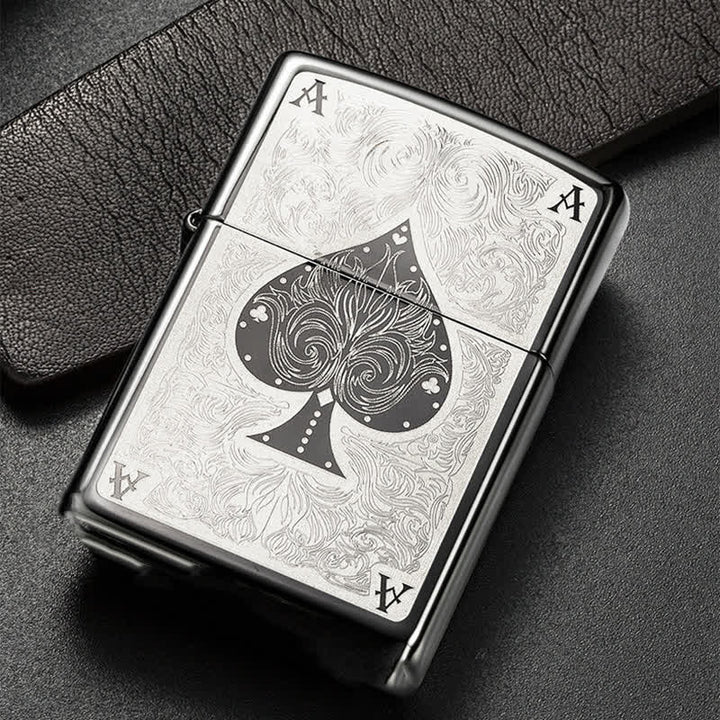 Briquet à huile rechargeable Ace of Spades Black Ice