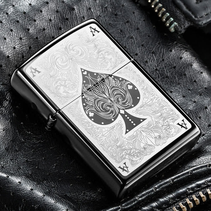 Briquet à huile rechargeable Ace of Spades Black Ice