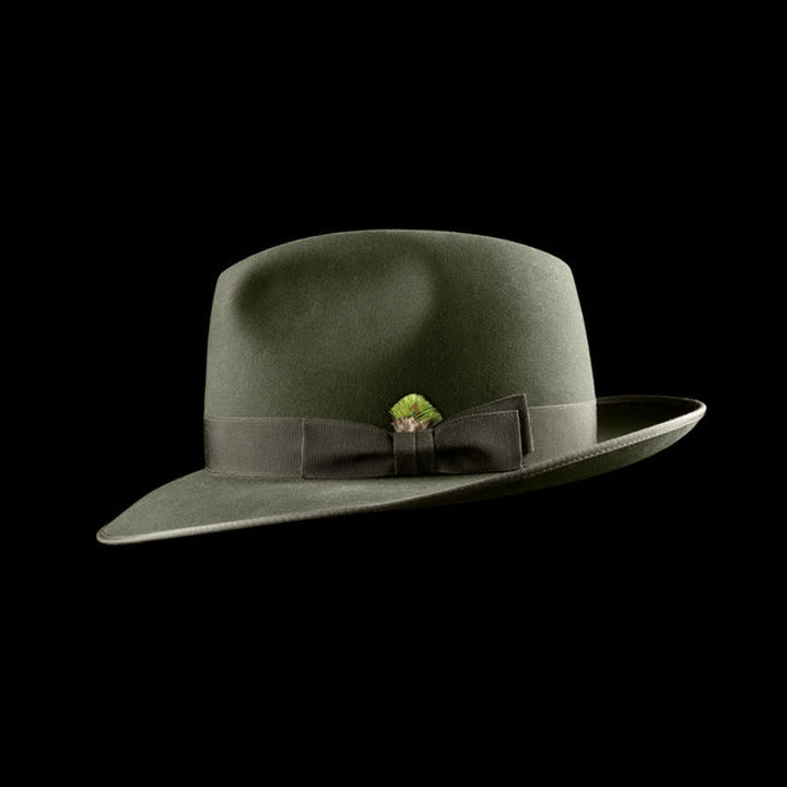 Chapeau de cowboy classique en feutre de laine de couleur unie