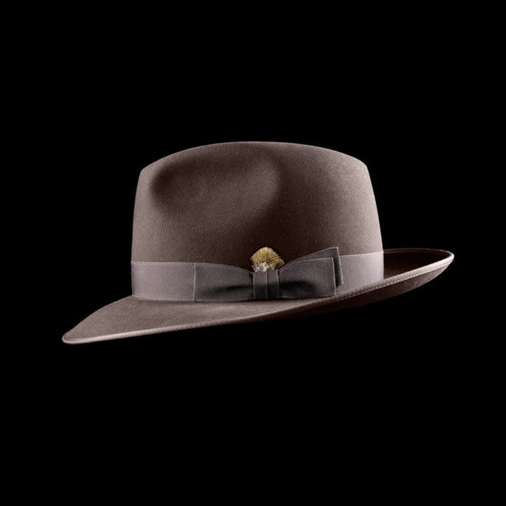Chapeau de cowboy classique en feutre de laine de couleur unie