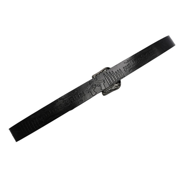 Ceinture en cuir avec boucle en strass et motif balle de pistolet