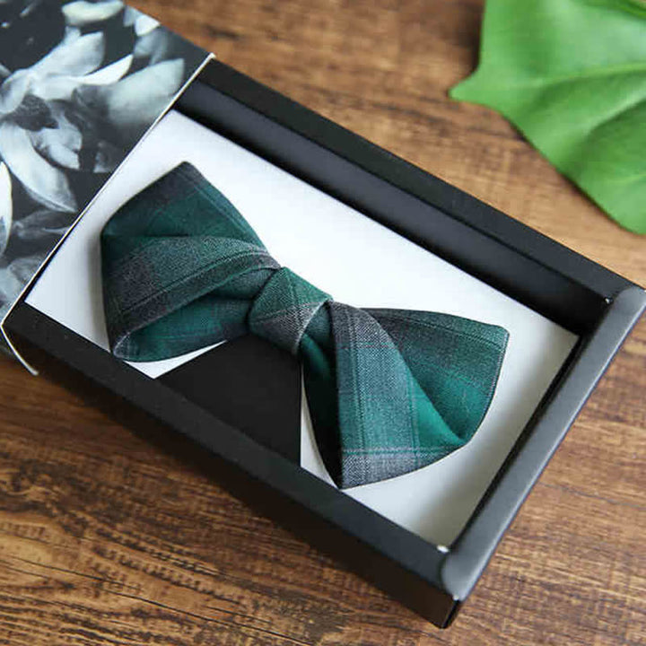 Nœud papillon à carreaux de style britannique pour homme