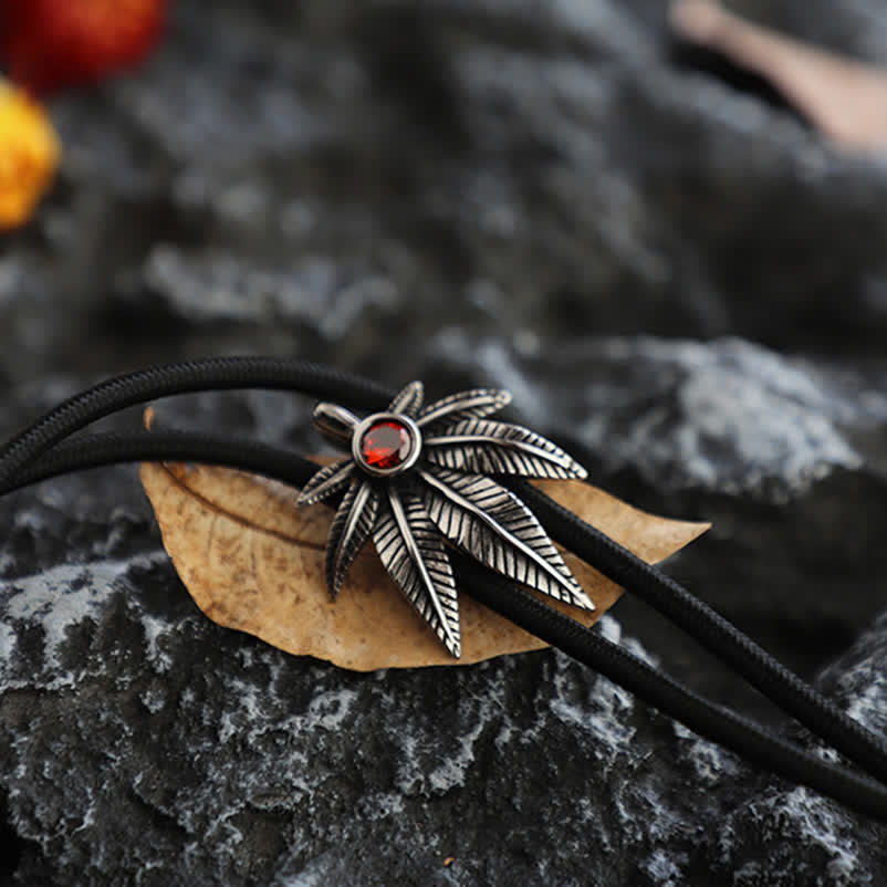 Cravate bolo en forme de feuille d'érable style punk western cowboy
