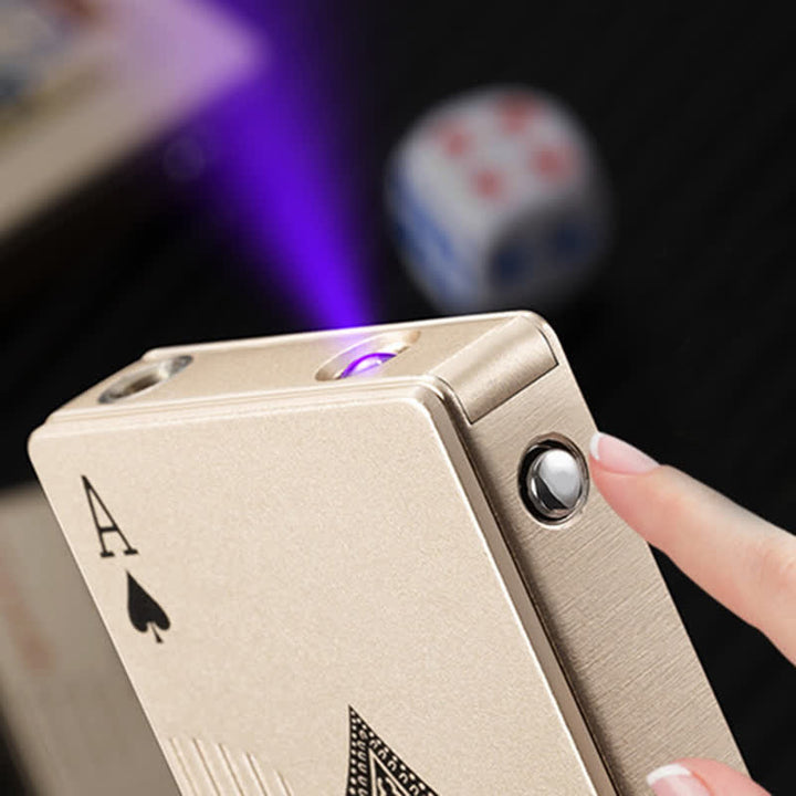 Cartes de poker personnalisées Briquet au butane rechargeable au dos personnalisé