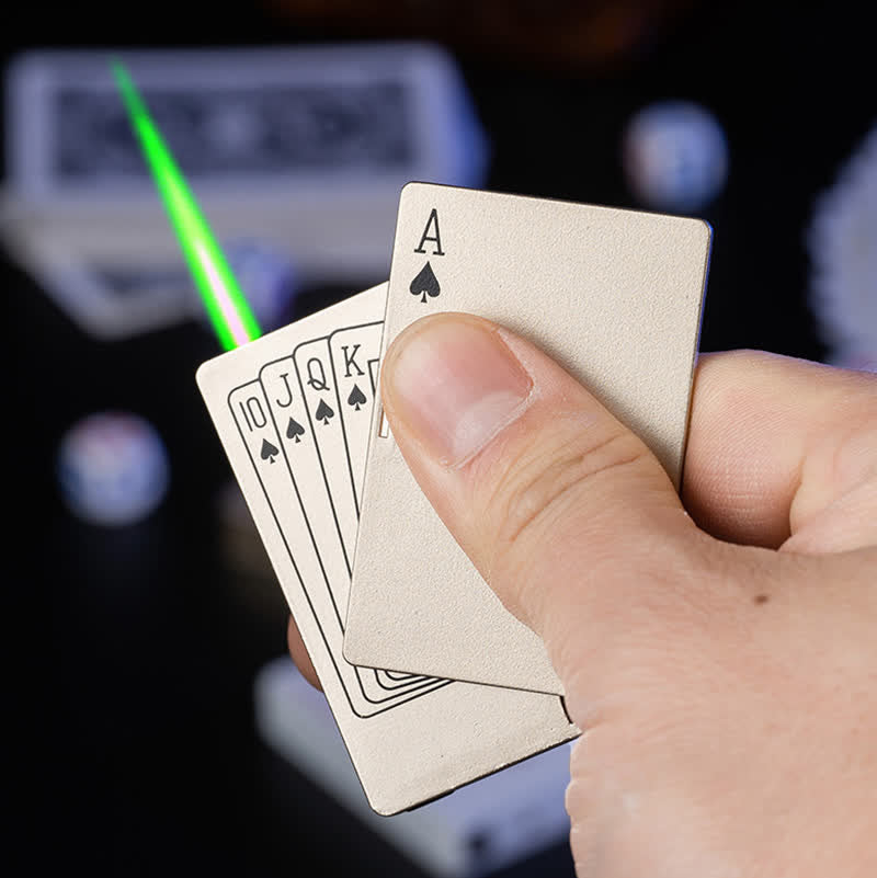 Cartes de poker personnalisées Briquet au butane rechargeable au dos personnalisé