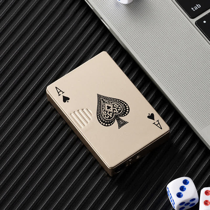 Cartes de poker personnalisées Briquet au butane rechargeable au dos personnalisé