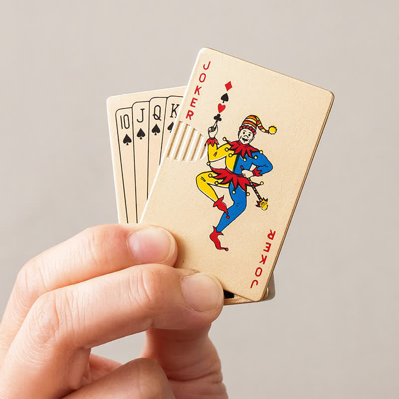 Cartes de poker personnalisées Briquet au butane rechargeable au dos personnalisé