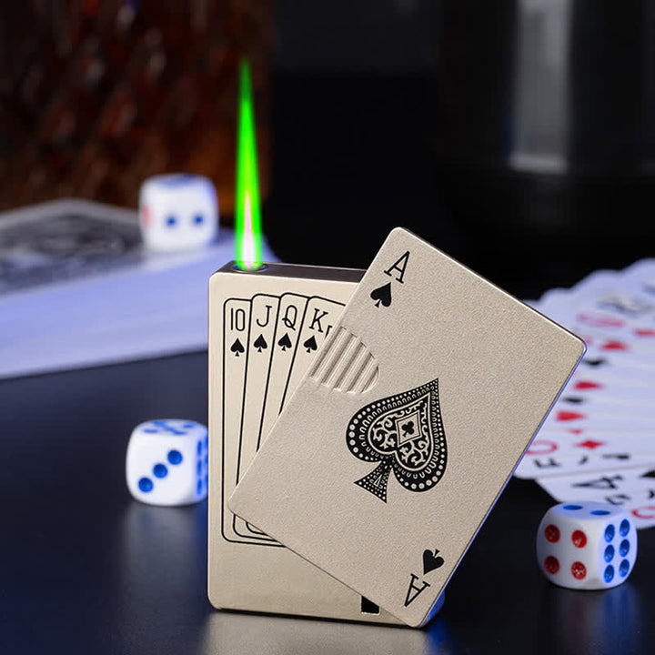 Cartes de poker personnalisées Briquet au butane rechargeable au dos personnalisé