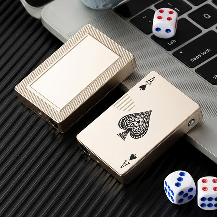 Cartes de poker personnalisées Briquet au butane rechargeable au dos personnalisé