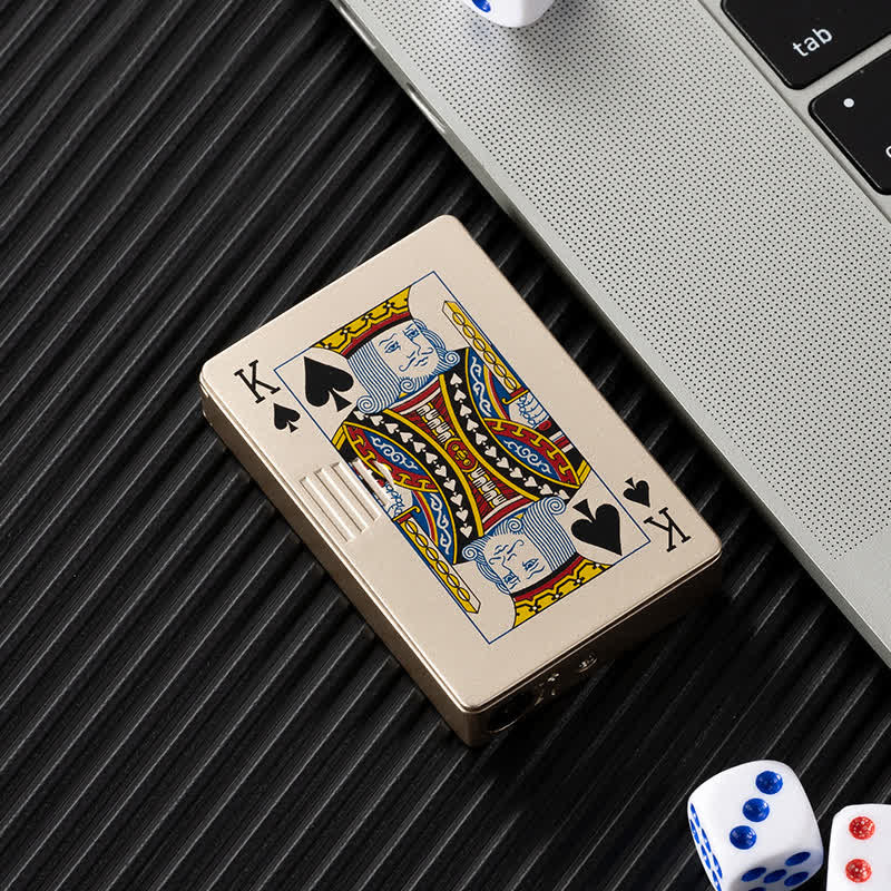Cartes de poker personnalisées Briquet au butane rechargeable au dos personnalisé