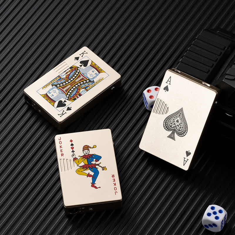 Cartes de poker personnalisées Briquet au butane rechargeable au dos personnalisé