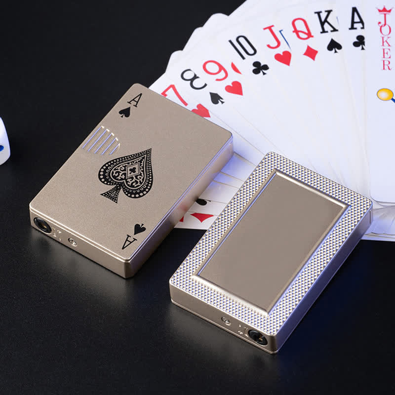 Cartes de poker personnalisées Briquet au butane rechargeable au dos personnalisé