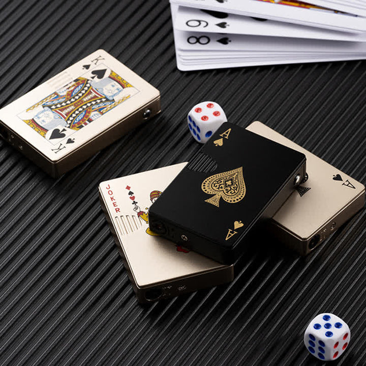Cartes de poker personnalisées Briquet au butane rechargeable au dos personnalisé