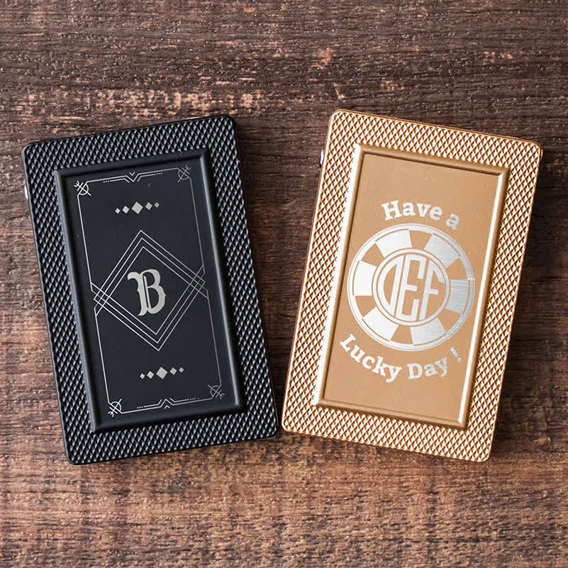 Cartes de poker personnalisées Briquet au butane rechargeable au dos personnalisé
