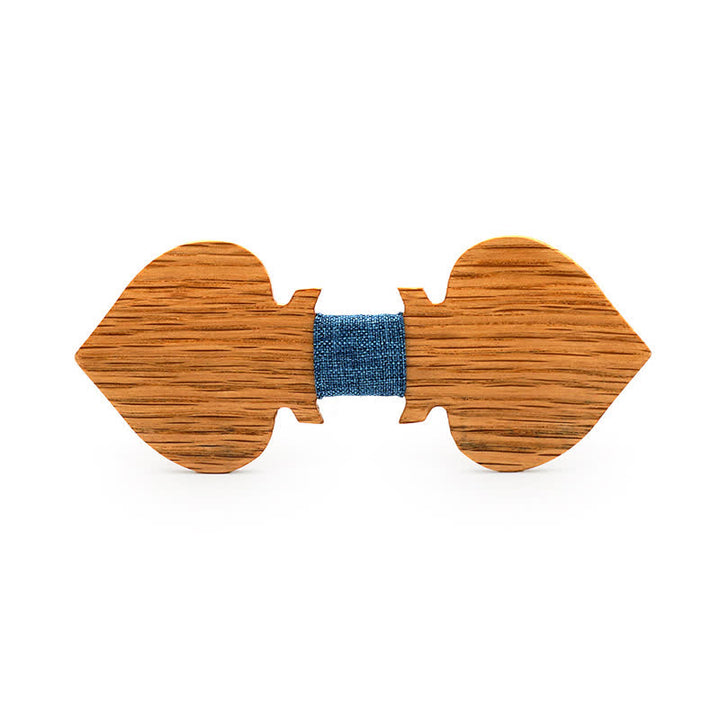 Nœud papillon en bois pour homme avec motif de piques et de jeux de cartes fantastiques