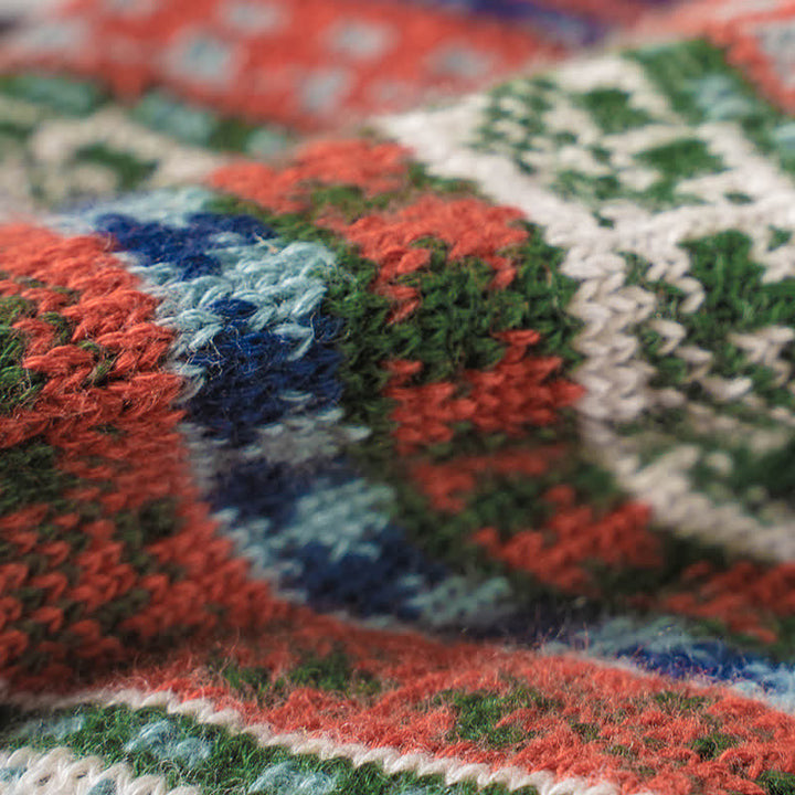 Chaussettes en coton à motif géométrique vintage
