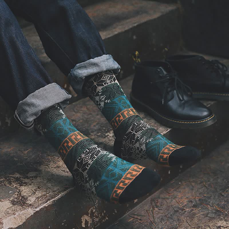 Chaussettes en coton à motifs multiples Artistic Native