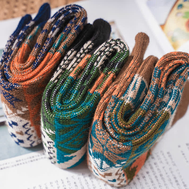 Chaussettes en coton à motifs multiples Artistic Native