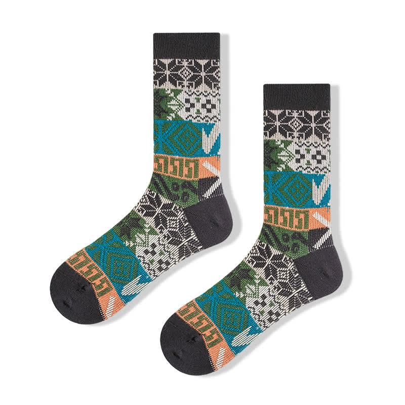 Chaussettes en coton à motifs multiples Artistic Native