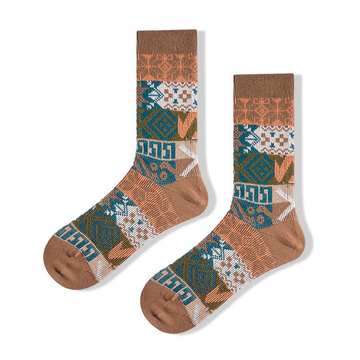 Chaussettes en coton à motifs multiples Artistic Native