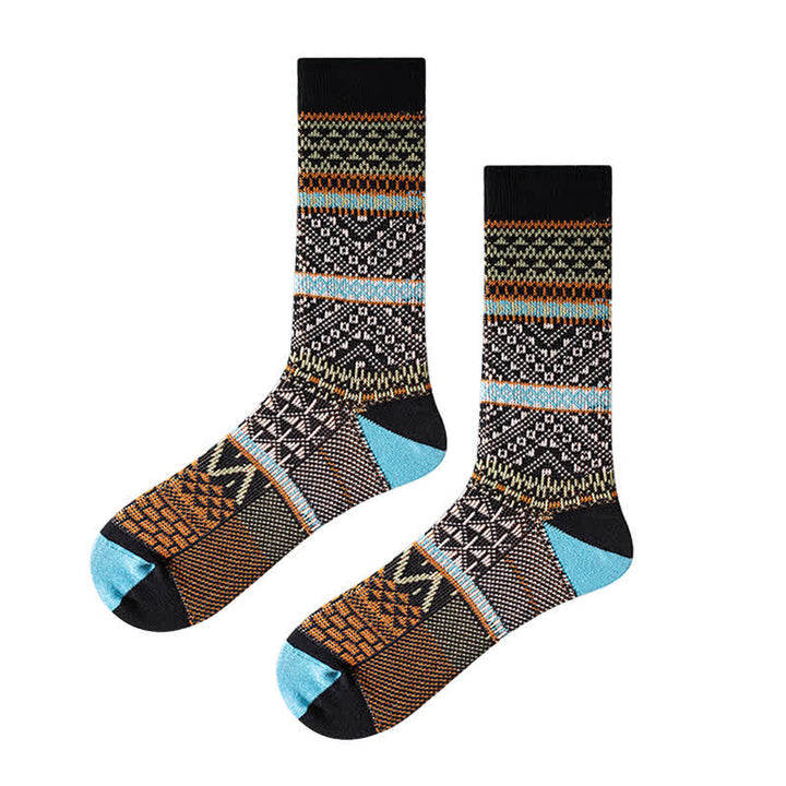 Chaussettes en coton confortables et esthétiques à double couleur chic
