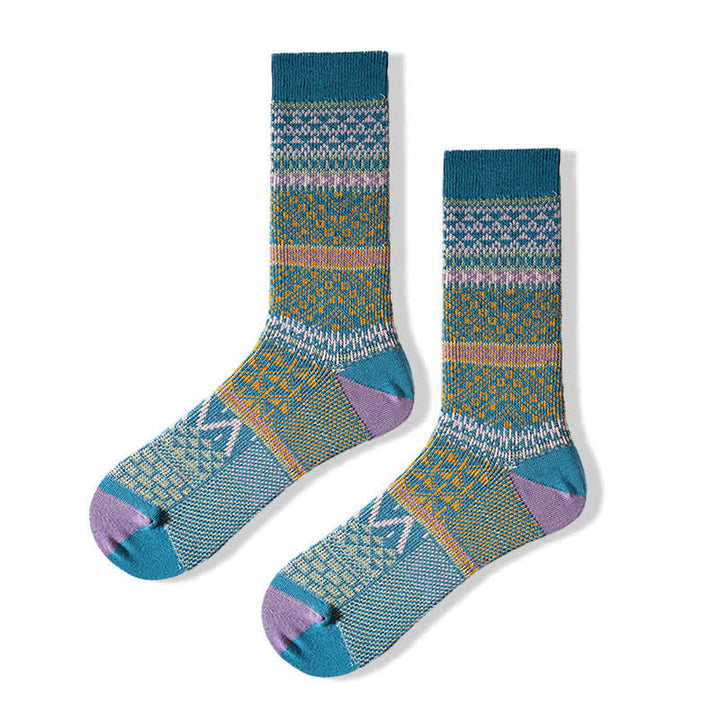 Chaussettes en coton confortables et esthétiques à double couleur chic