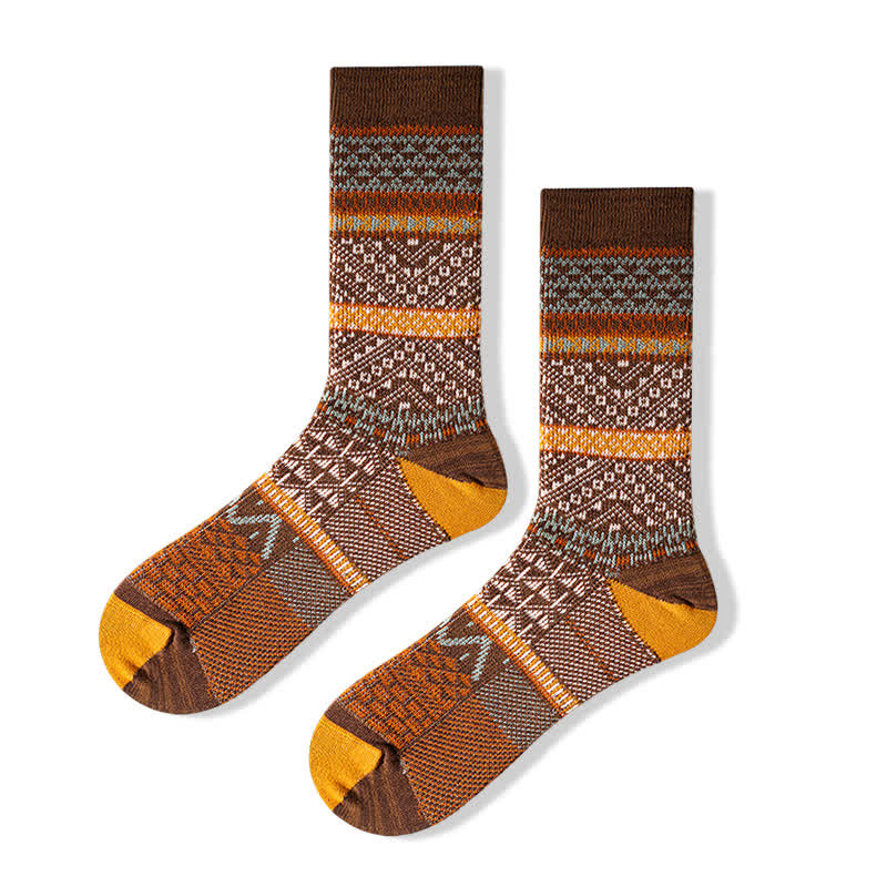 Chaussettes en coton confortables et esthétiques à double couleur chic