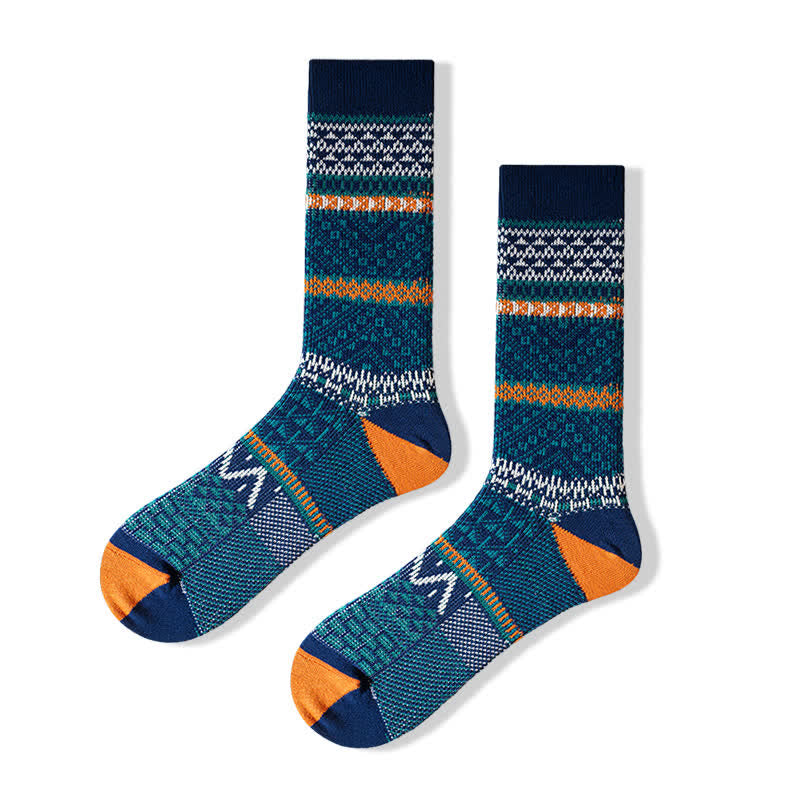 Chaussettes en coton confortables et esthétiques à double couleur chic