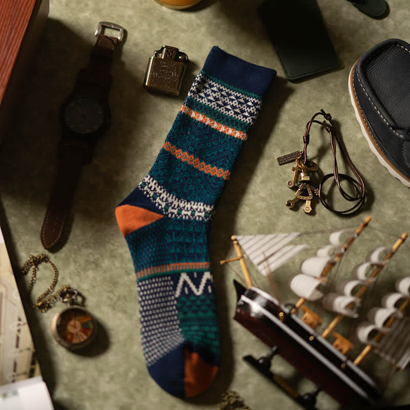 Chaussettes en coton confortables et esthétiques à double couleur chic