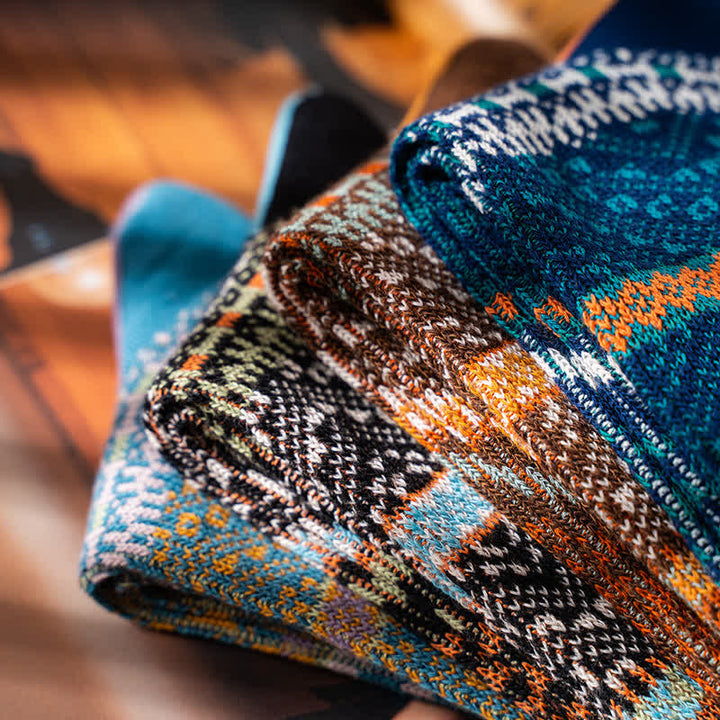 Chaussettes en coton confortables et esthétiques à double couleur chic