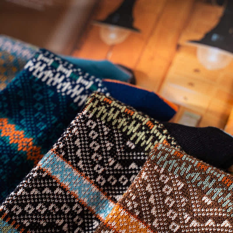 Chaussettes en coton confortables et esthétiques à double couleur chic