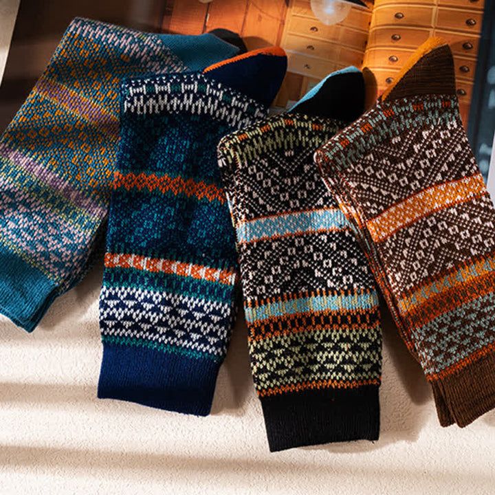 Chaussettes en coton confortables et esthétiques à double couleur chic