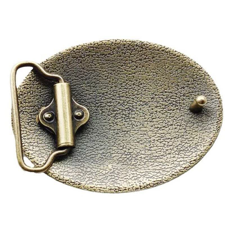 Ceinture en cuir à boucle style Texas avec drapeau amérindien pour homme