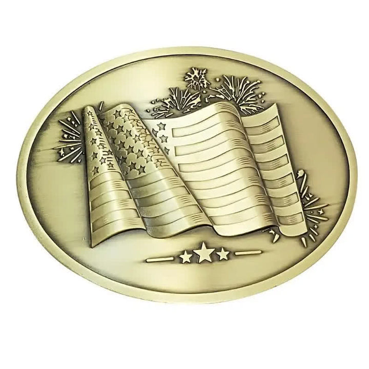 Ceinture en cuir à boucle créative pour porte-bière avec drapeau américain pour homme