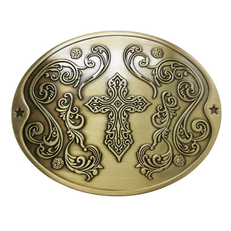 Ceinture en cuir avec boucle porte-bière créative pour homme avec sculpture en croix