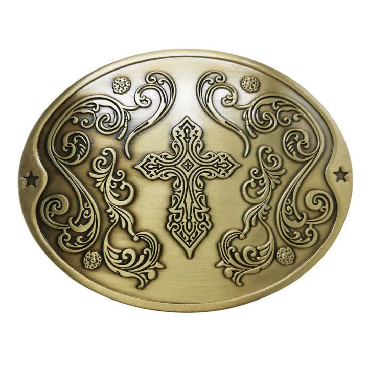 Ceinture en cuir avec boucle porte-bière créative pour homme avec sculpture en croix