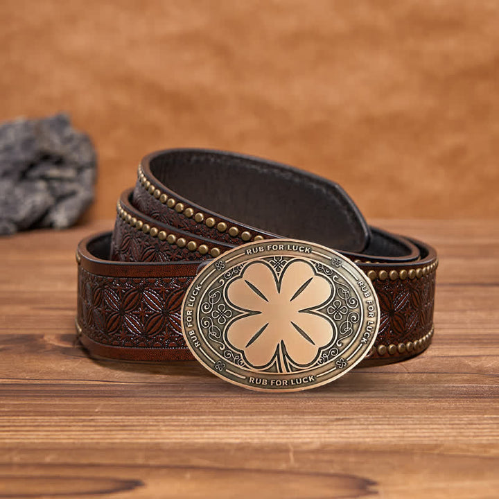 Ceinture en cuir avec boucle porte-bière créative pour homme