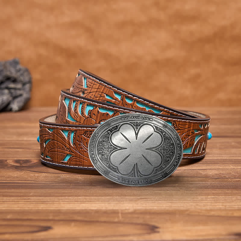 Ceinture en cuir avec boucle porte-bière créative pour homme