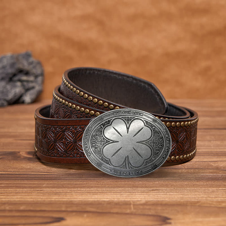 Ceinture en cuir avec boucle porte-bière créative pour homme