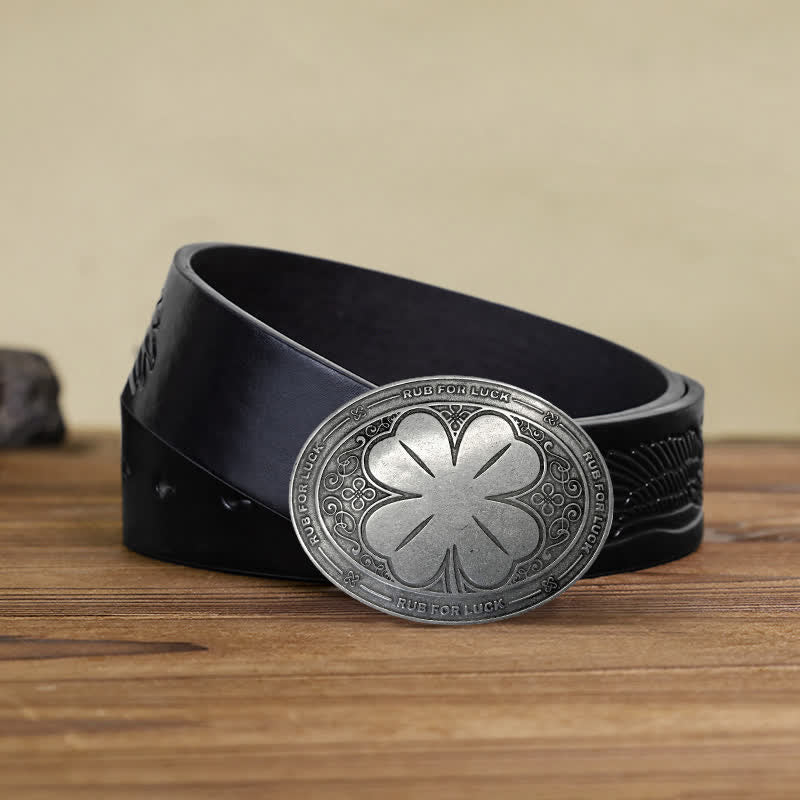 Ceinture en cuir avec boucle porte-bière créative pour homme