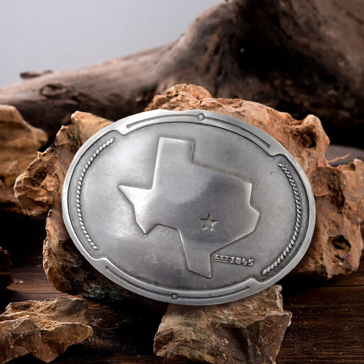 Ceinture en cuir avec boucle pour porte-bière créative pour homme avec carte de l'état du Texas
