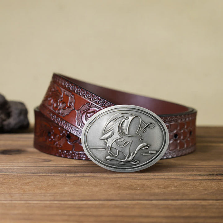 Ceinture en cuir avec boucle porte-bière créative pour homme