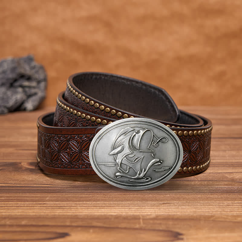 Ceinture en cuir avec boucle porte-bière créative pour homme