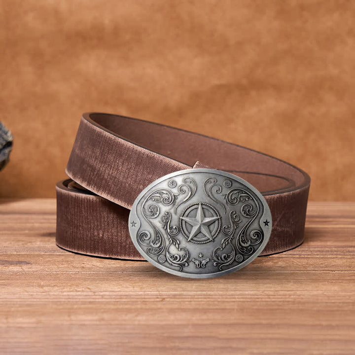 Ceinture en cuir avec boucle porte-bière créative Western Star DIY pour homme