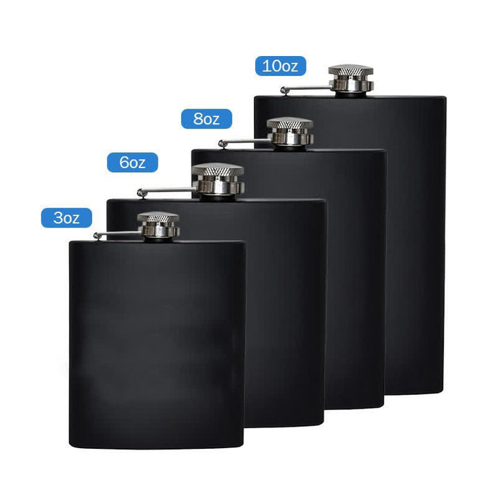 Bouteille isotherme portable personnalisée de 3 à 10 oz, gravée en noir mat