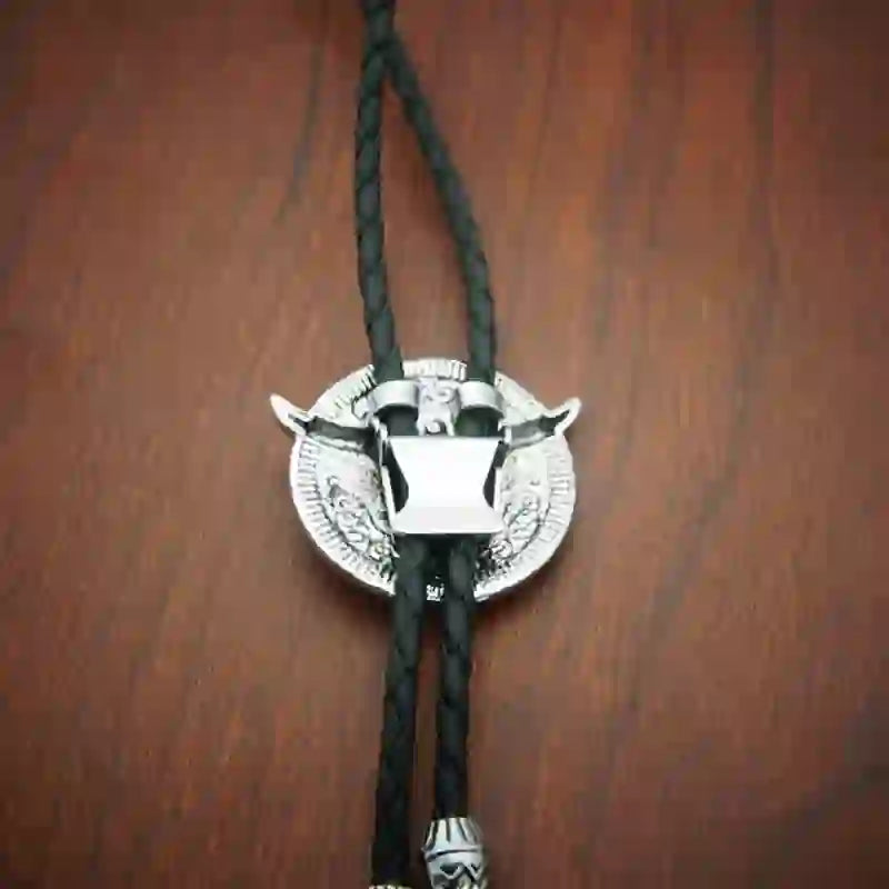 Ensemble de boucles de ceinture, couteau caché, pendentif en forme de tête de mort, longhorn, vache, bolo tie