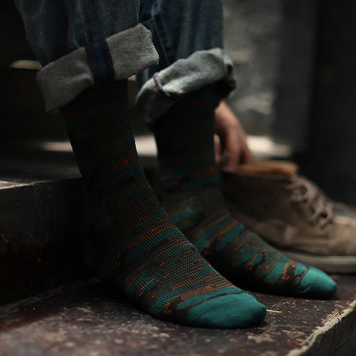 Chaussettes mi-mollet en coton mélangé style loisirs