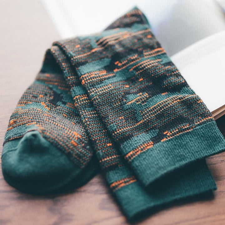 Chaussettes mi-mollet en coton mélangé style loisirs