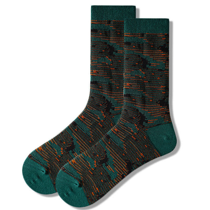 Chaussettes mi-mollet en coton mélangé style loisirs